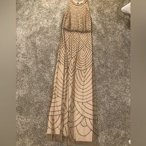 Adrianna Papell Madigan Dress Beaded Formal Dress, BHLDN Bridesmaid Dress Sz 8
